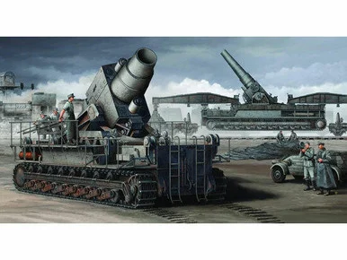 1/35 Trumpeter Morser Karl-Gerat 040/041 on Railway Transport Carrier Initial Version