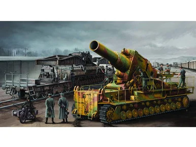 1/35 Trumpeter Morser Karl-Gerat 040/041 on Railway Transport Carrier