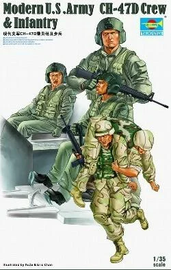 1/35 Trumpeter US Army CH47D Helicopter Crew 2003 Figure Set (5)