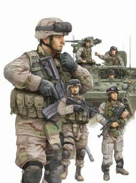 1/35 Trumpeter Modern US Army Crewmen & Infantry Figure Set (6)