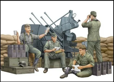 1/35 Trumpeter German Anti-Aircraft Gun Crew Figure Set (4)