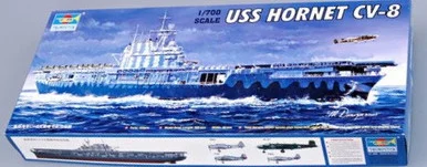 TRP05727 1:700 Trumpeter USS Hornet CV8 Aircraft Carrier 1942 #5727