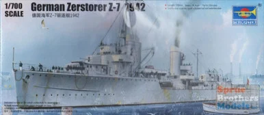 TRP05793 1:700 Trumpeter German Zerstorer Z-7 1942