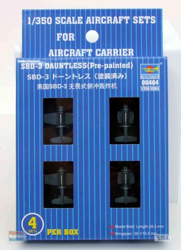 TRP06404 1:350 Trumpeter SBD-3 Dauntless (4 pcs) [Pre-Painted]