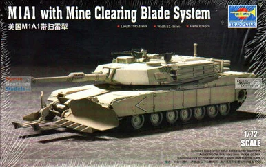 TRP07277 1:72 Trumpeter M1A1 Abrams with Mine Clearing Blade System