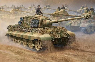 1/16 Trumpeter German King Tiger Henschel & Porsche Turrets Tank (2 in 1)