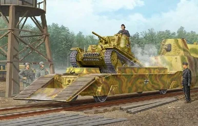 1/35 Trumpeter WWII German Army Panzertragerwagen Tank Transport Flatcar