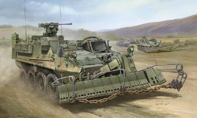 1/35 Trumpeter M1132 Stryker Engineer Squad Vehicle (ESV) w/Surface Mine Plow