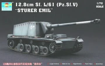 1/72 Trumpeter German 12.8cm Sf.L/61 (Pz.Sf.V) Sturer Emil Tank