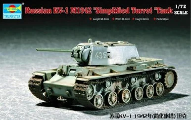 1/72 Trumpeter Russian KV1 Mod 1942 Tank (Simplified Turret)