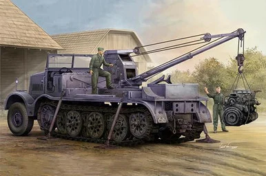 1/35 Trumpeter Schwerer Zugkraftwagen 18 t with 6 t Billstein-Crane, Sd.Kfz.9/1 Plastic Model Kit