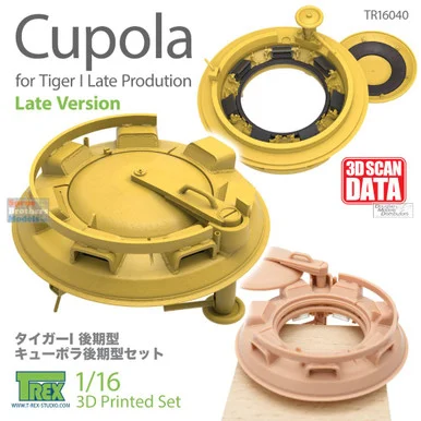TRXTR16040 1:16 TRex Cupola (late) for Tiger I Late Production - T-Rex Studio