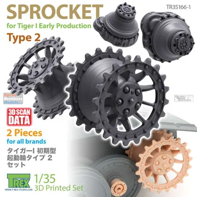 TRXTR35166-1 1:35 TRex - Tiger I Early Sprocket Type 2