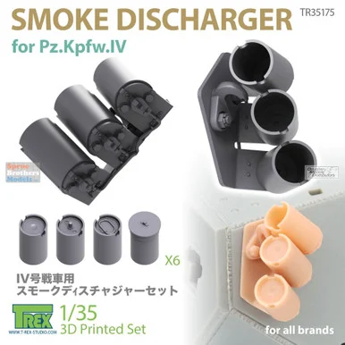 TRXTR35175 1:35 TRex - Smoke Discharger Set for Panzer Pz.Kpfw.IV