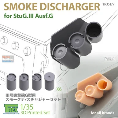TRXTR35177 1:35 TRex - Smoke Discharger Set for StuG.III Ausf.G