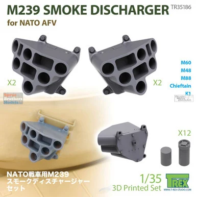 TRXTR35186 1:35 TRex - M239 Smoke Discharger Set for NATO AFVs