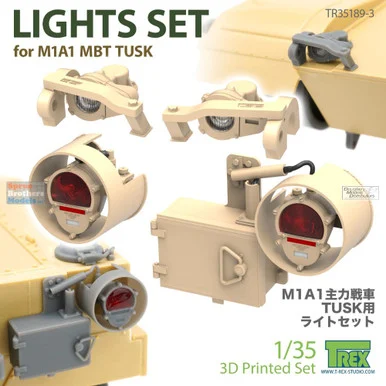 TRXTR35189-3 1:35 TRex - Light Set for M1A1 TUSK