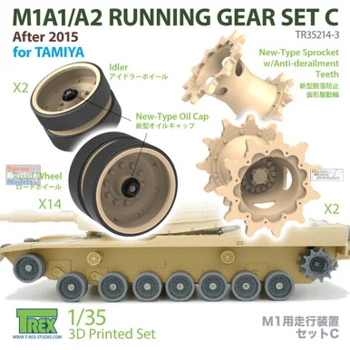 TRXTR35214-3 1:35 TRex - M1A1/M1A2 Running Gear Set C (After 2015) (TAM kit)