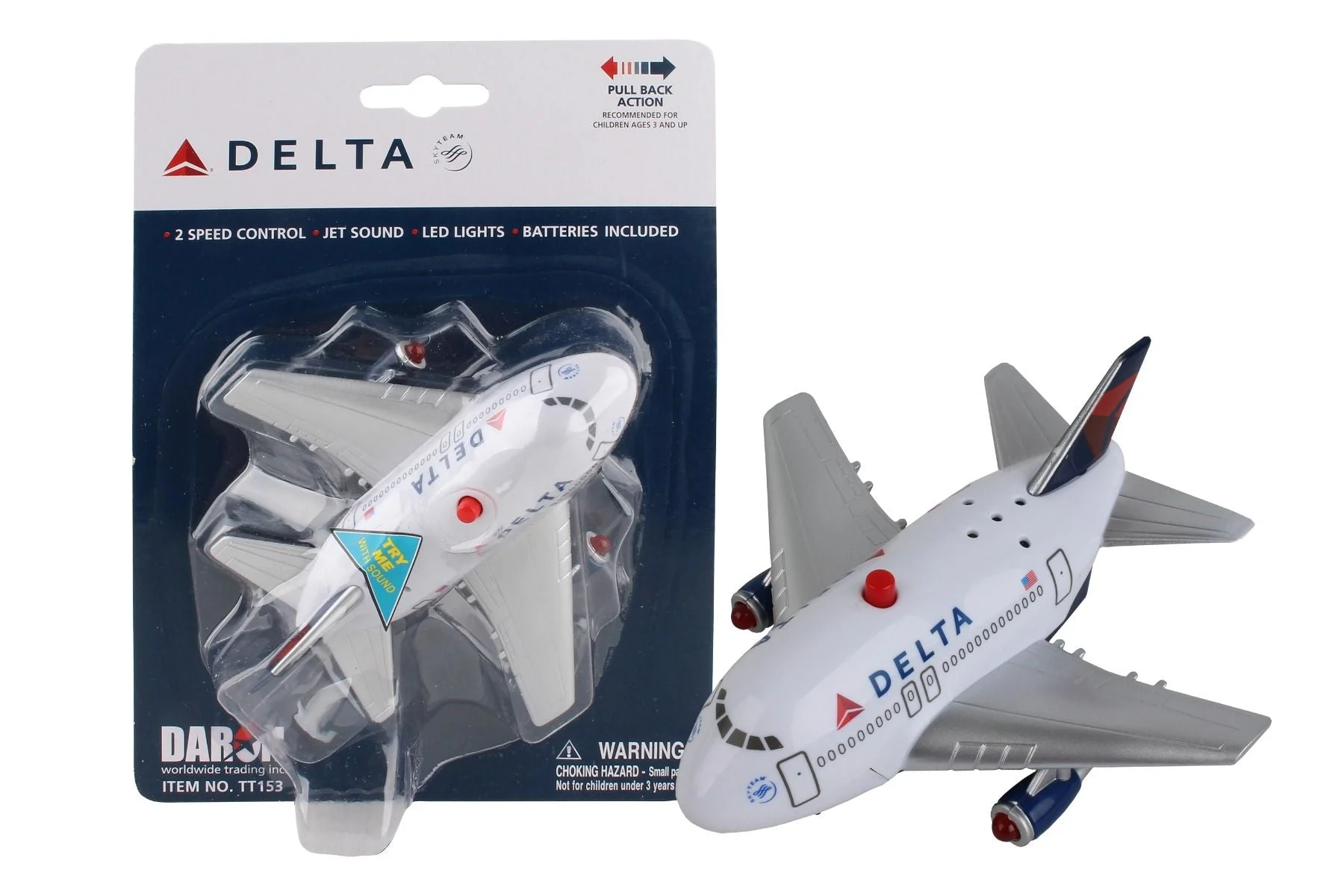 Delta Air Lines Themed Airplane Pullback Toy - Daron