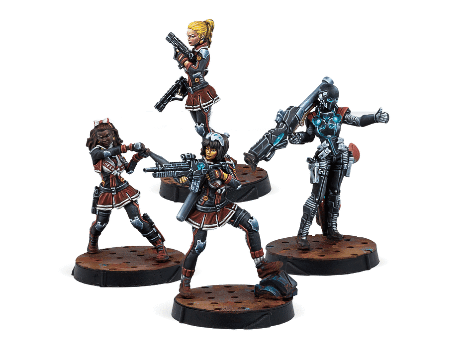 Infinity Nomads Tunguska Cheerkillers Miniature Game Figures - Corvus Belli