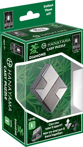 Hanayama 03796 Diamond Cast Puzzle Level 1 - University Games