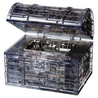 Bepuzzled 30948 Treasure Chest BK 3D Crystal Puzzle - University Games