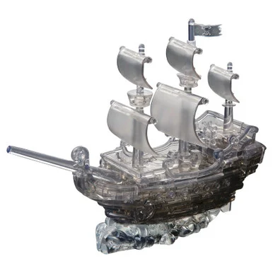 Bepuzzled 30958 Deluxe Pirate Ship BK 3D Crystal Puzzle - University Games