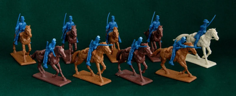 American Civil War Union Army Cavalry 1861 –1865, 54 mm (1/32) Scale Plastic Figures - Expeditionary Force