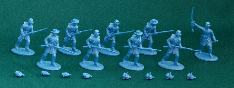 American Civil War Union Army Infantry 1861 –1865, 54 mm (1/32) Scale Plastic Figures - Expeditionary Force