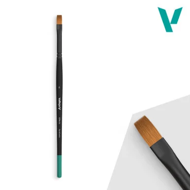 VAL B04006 Brush: Vallejo Effects - Flat Synthetic Brush No. 6