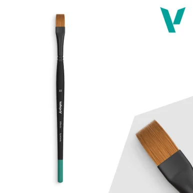 VAL B04010 Brush: Vallejo Effects - Flat Synthetic Brush No. 10