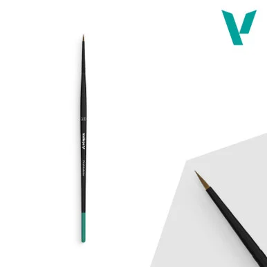 VAL B01030 Brush: Vallejo Pro Modeler - Natural Hair Round Brush No. 3/0
