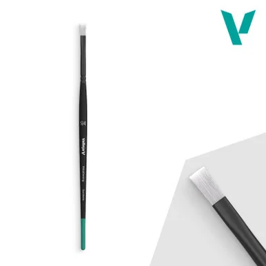 VAL B09001 Brush: Vallejo Weathering - Flat Synthetic Brush Small