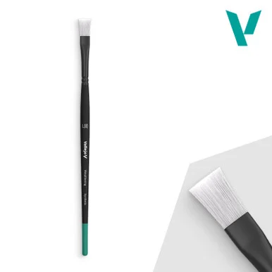 VAL B09003 Brush: Vallejo Weathering - Flat Synthetic Brush Large