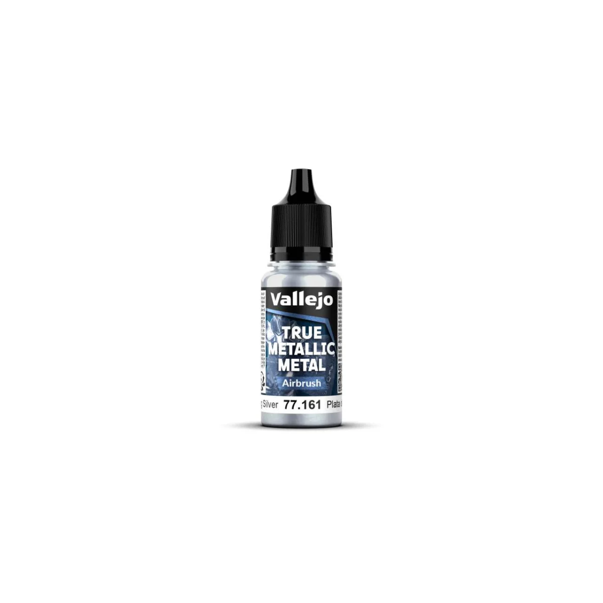 True Metallic Metal 77161 Airbrush Sterling Silver Paint - Vallejo