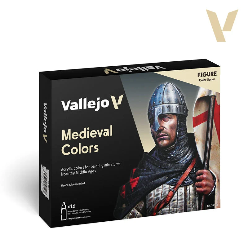 Vallejo Model Color Set: Medieval Colors (70.142) – 16 x 18ml
