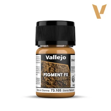 Vallejo 73.105 Natural Sienna Pigment FX Powder 35ml Pot