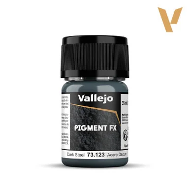 Vallejo 73.123 Dark Steel Pigment FX Powder 35ml Pot