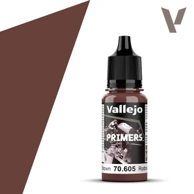 Vallejo 70.605 Model Color - German Red Brown Primer, 18 ml Bottle