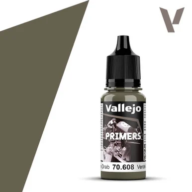 Vallejo 70.608 Model Color - Usa Olive Drab Primer, 18 ml Bottle