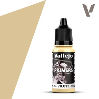 Vallejo 70.613 Model Color - Desert Tan Primer, 18 ml Bottle