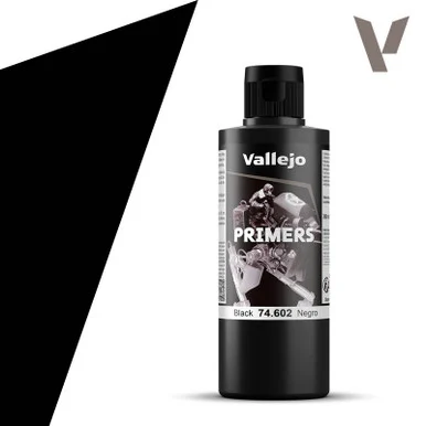 VAL74602: Auxiliary Products: Black Primer (200ml) - Vallejo