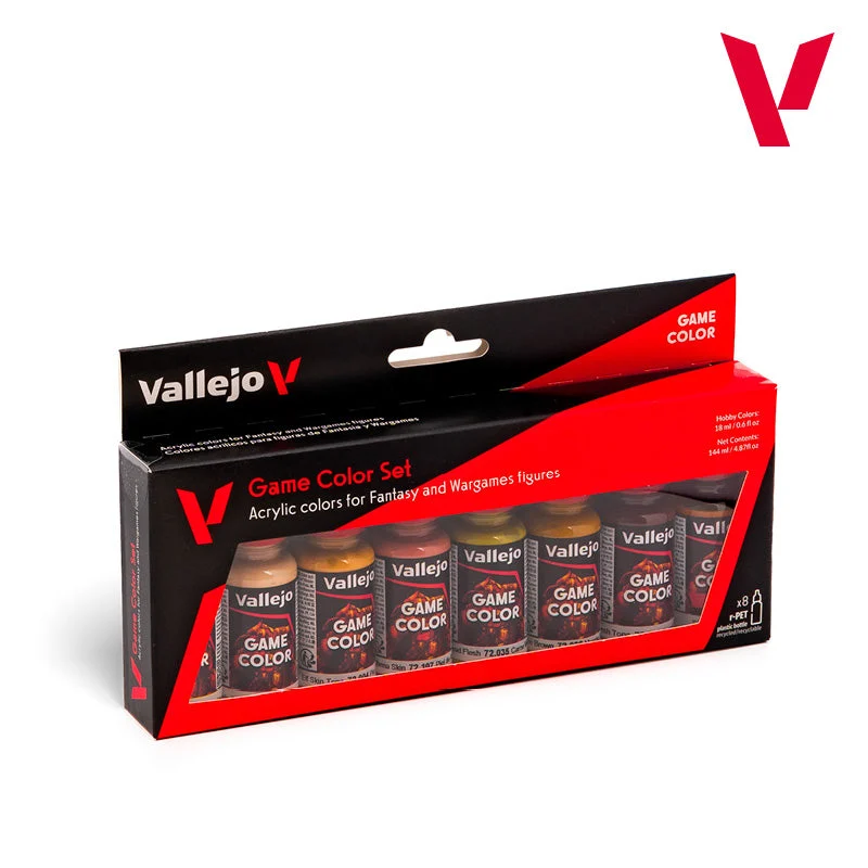 Vallejo Game Color Set: Skin Tones (72.187) – 8 x 18ml