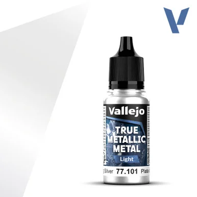 Vallejo 77101 Sterling Silver, Light True Metallic Metal 18ml Bottle