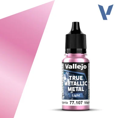 Vallejo 77107 Crimson Magenta, Light True Metallic Metal 18ml Bottle