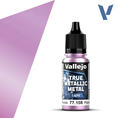 Vallejo 77108 Amethyst Purple, Light True Metallic Metal 18ml Bottle
