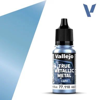Vallejo 77110 Ultramarine Blue, Light True Metallic Metal 18ml Bottle