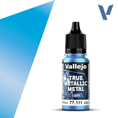 Vallejo 77111 Sapphire Blue, Light True Metallic Metal 18ml Bottle
