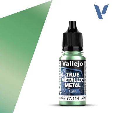 Vallejo 77114 Dusken Green, Light True Metallic Metal 18ml Bottle