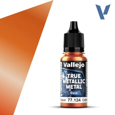Vallejo 77124 Ancient Copper, Base True Metallic Metal 18ml Bottle
